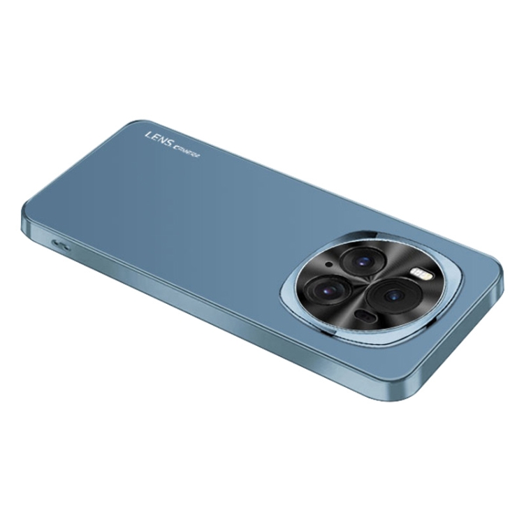 

For Honor Magic6 Pro AG Frosted Electroplating Acrylic Phone Case(Navy Blue)
