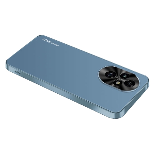 

For Honor 200 AG Frosted Electroplating Acrylic Phone Case(Navy Blue)