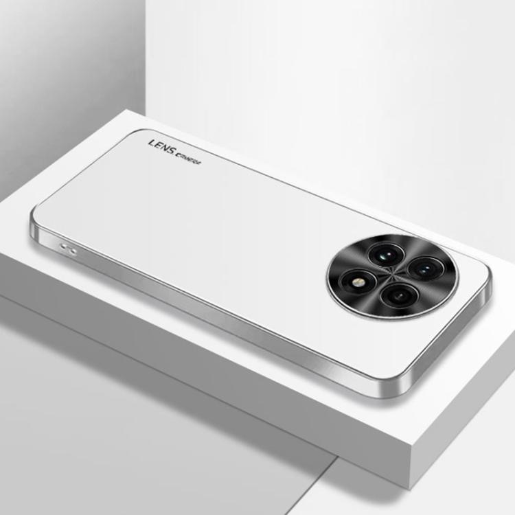 

For OnePlus Ace 5 AG Frosted Electroplating Acrylic Phone Case(Silver White)