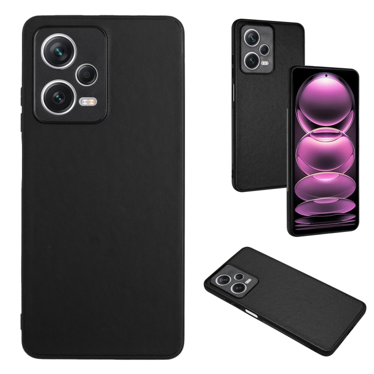 Dành cho Xiaomi Redmi Note 12 Pro 5G R20 Mẫu da điện thoại Vỏ đơn (Màu đen)