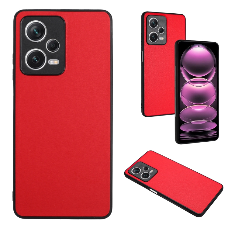 

For Xiaomi Redmi Note 12 Pro+ 5G R20 Leather Pattern Phone Single Case(Red)