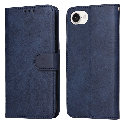 

For iPhone SE 20224 Classic Calf Texture Flip Leather Phone Case(Blue)