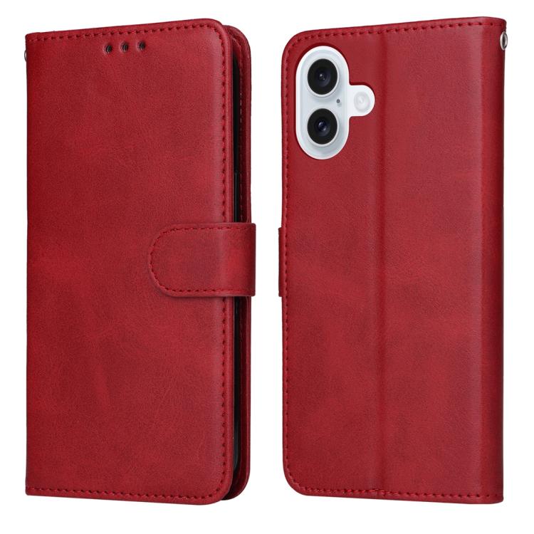 

For iPhone 17 Classic Calf Texture Flip Leather Phone Case(Red)