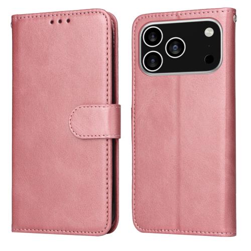 

For iPhone 17 Pro Classic Calf Texture Flip Leather Phone Case(Rose Gold)