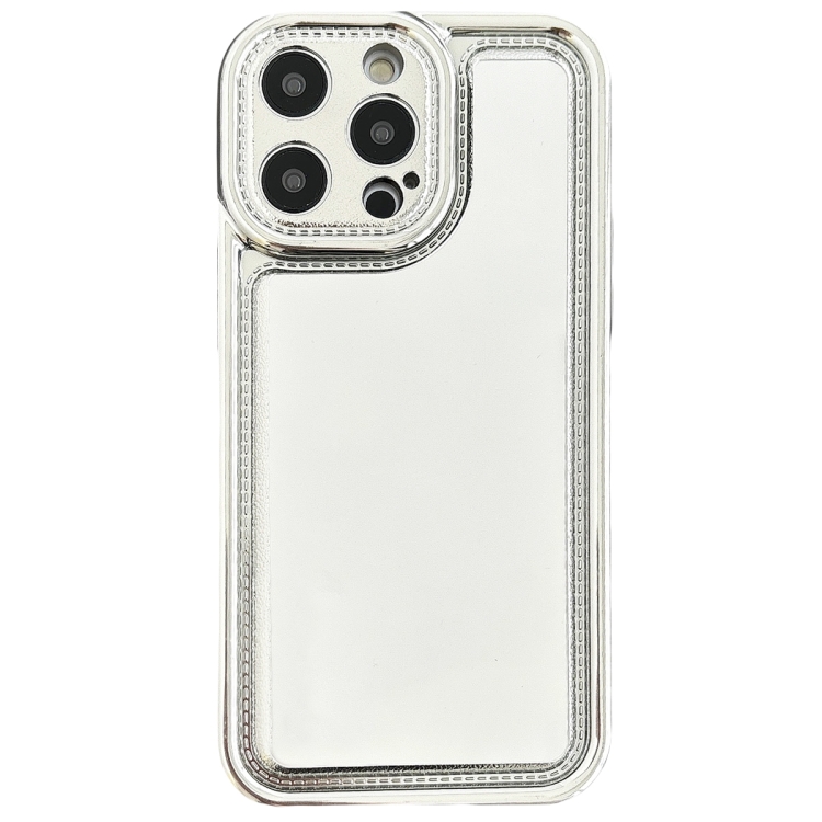 

For iPhone 15 Pro Max Electroplating Mirror TPU Phone Case(Silver)