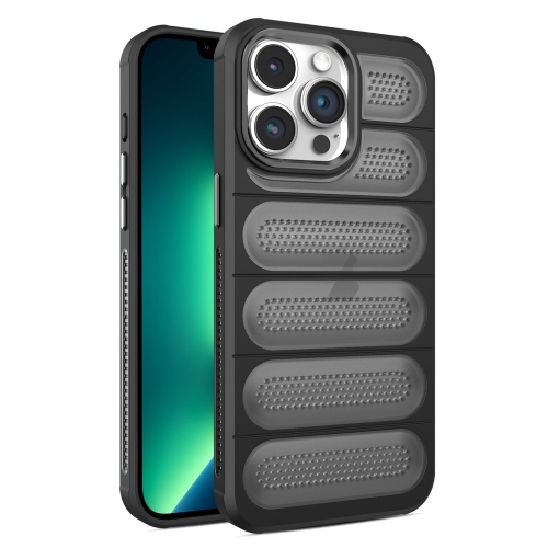 For iPhone 13 Pro Max Cooling Armor Translucent Mesh Breathable Phone Case(Black) wi fi mesh система tenda