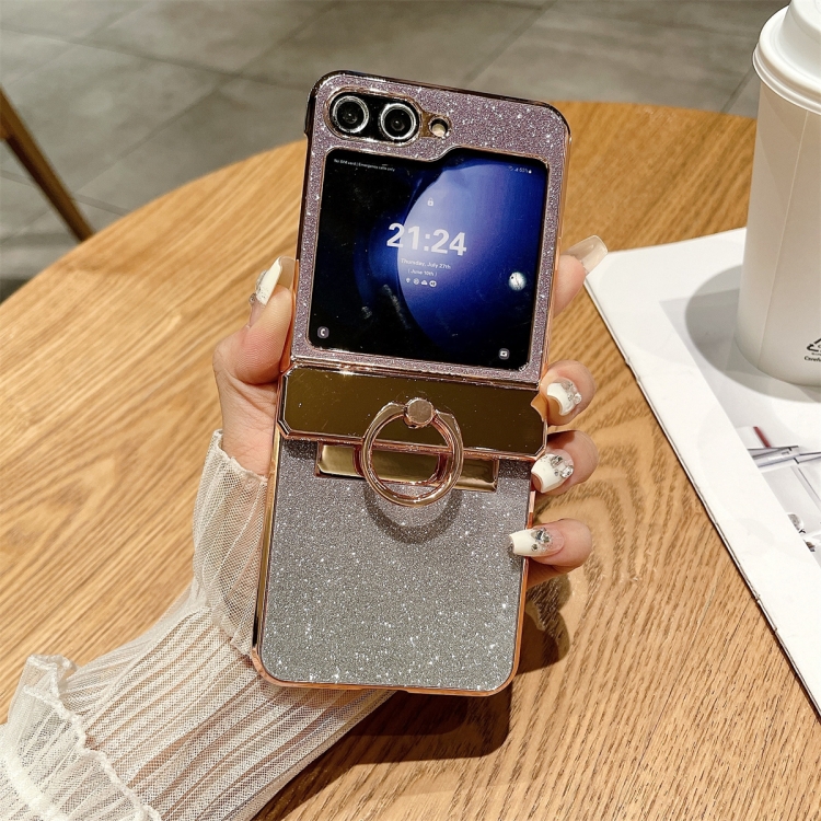 Galaxy Z Flip6 ケース 純正 シリコンケース リング付 ネイビー Galaxy Z Flip6 ケース 純正 シリコンケース リング付 ネイビー