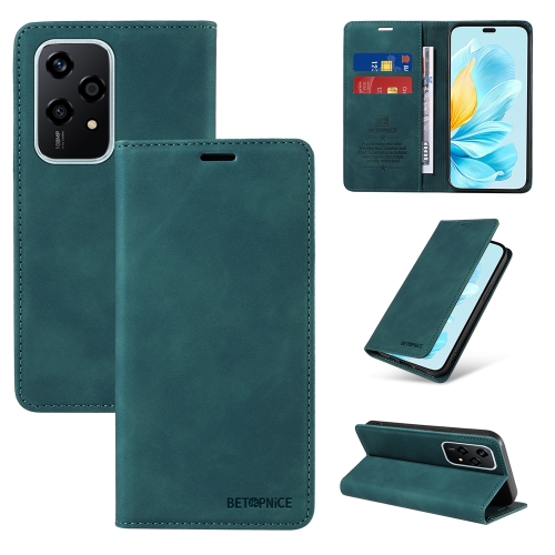 

For Honor 200 Lite Global BETOPNICE Suction RFID Anti-theft Leather Phone Case(Green)