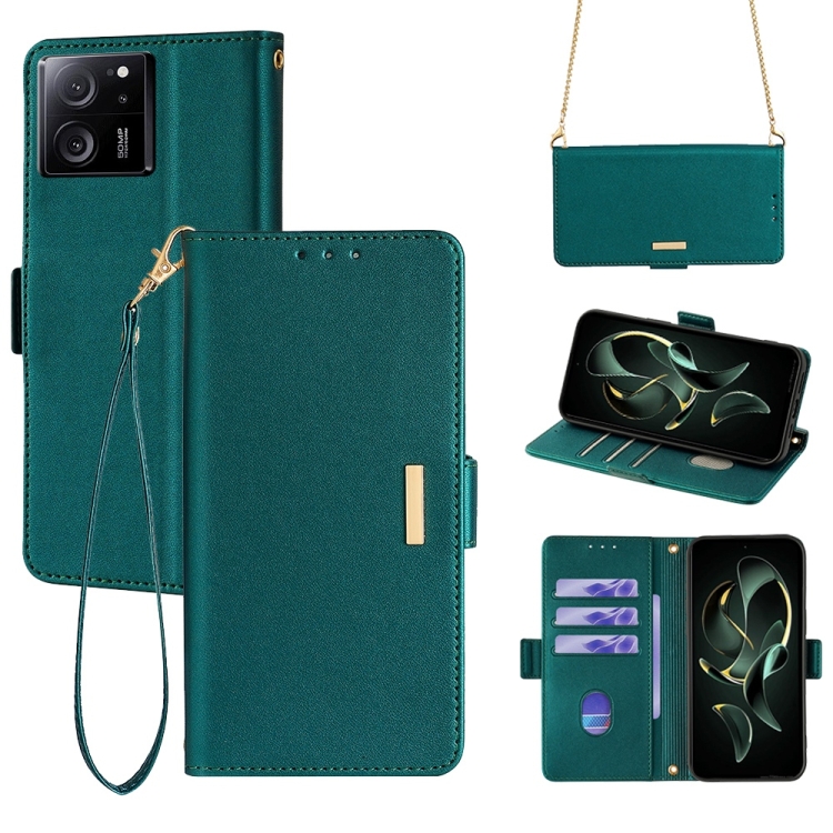 

For Xiaomi Redmi K60 Ultra Crossbody Chain Leather Phone Case(Green)