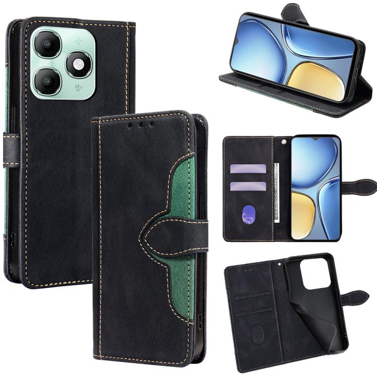 

For itel A90 4G Skin Feel Magnetic Buckle Leather Phone Case(Black)