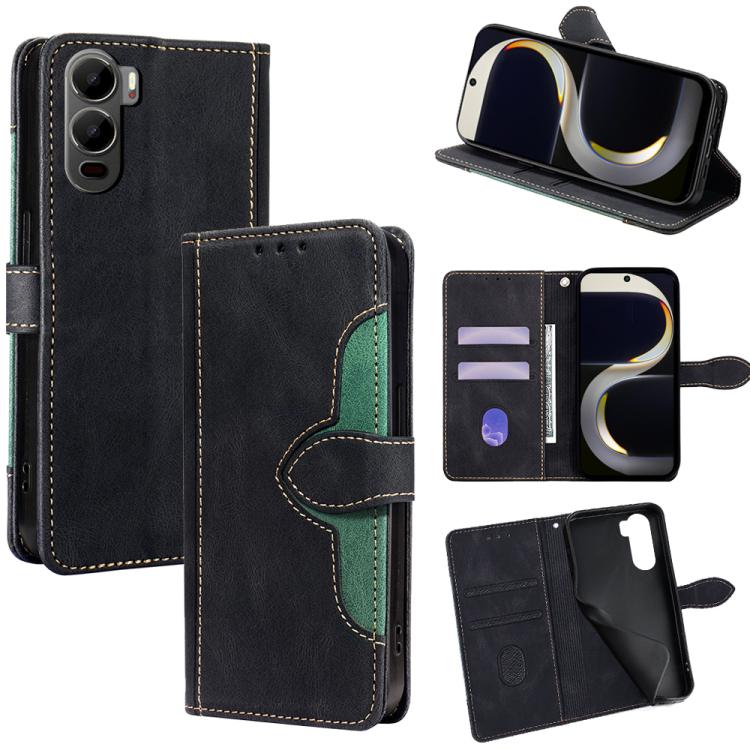 

For itel City 200 4G Skin Feel Magnetic Buckle Leather Phone Case(Black)