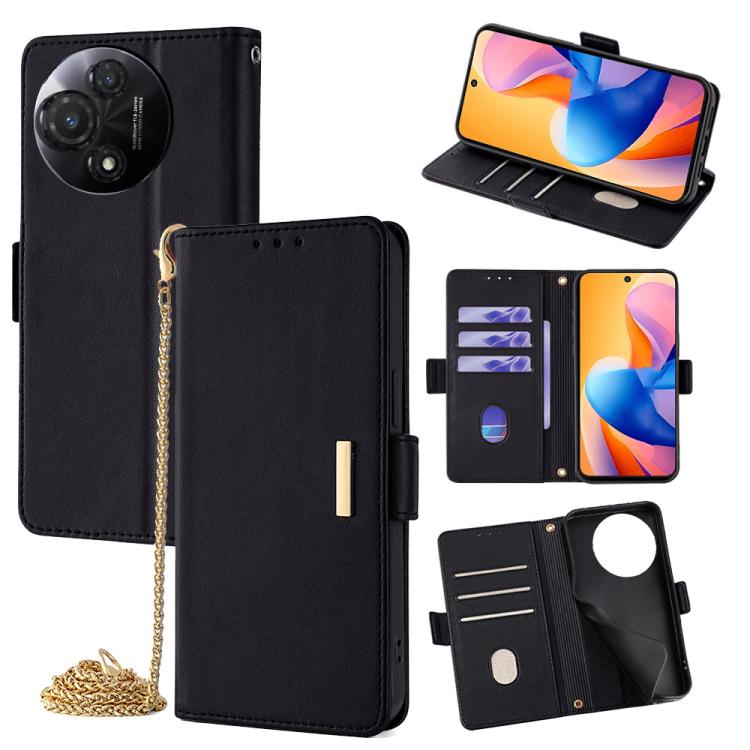 

For TCL 60R 5G Crossbody Chain Leather Phone Case(Black)