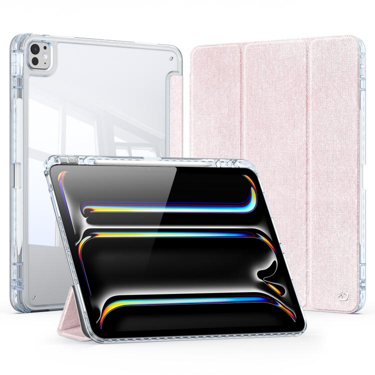 

For iPad Pro 13 2024 DUX DUCIS Unid Series PU+TPU Smart Tablet Case(Pink)