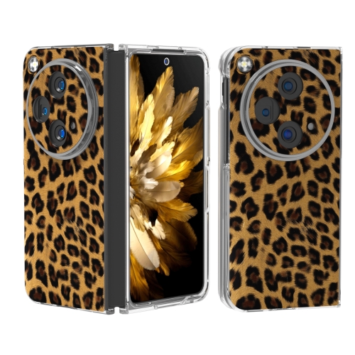 

For OPPO Find N3 Transparent Frame Leopard Pattern Full Coverage Shockproof Phone Case(Leopard Print)