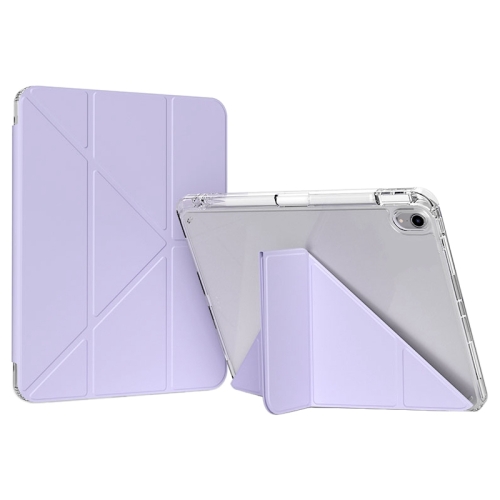 

For iPad Air 13 2024 / Pro 12.9 GEBEI Deformation Leather Tablet Case(Purple)
