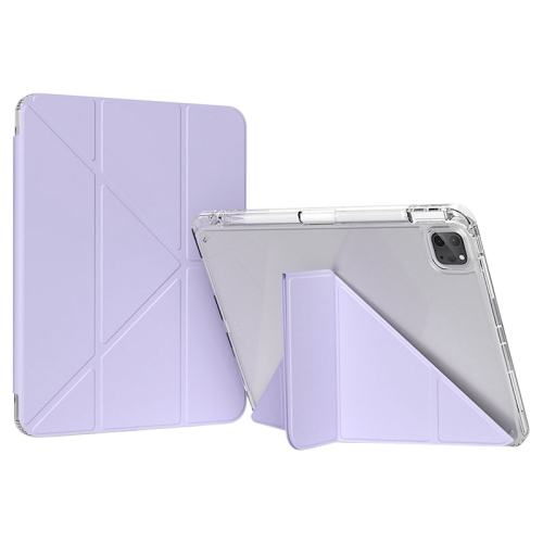 

For iPad Pro 11 2022 GEBEI Deformation Leather Tablet Case(Purple)