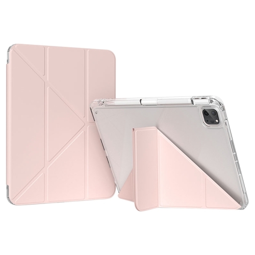 

For iPad Pro 11 2022 GEBEI Deformation Leather Tablet Case(Pink)