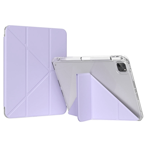 

For iPad Pro 11 2024 GEBEI Deformation Leather Tablet Case(Purple)