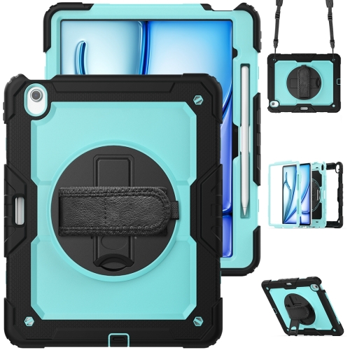

For iPad Air 13 2024 Silicone + PC Tablet Protective Case(Light Blue+Black)