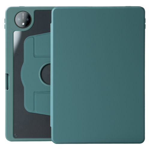 

For Huawei MatePad Pro 11 2022 / 2024 Acrylic 360 Degree Rotation Holder Tablet Leather Case(Dark Green)