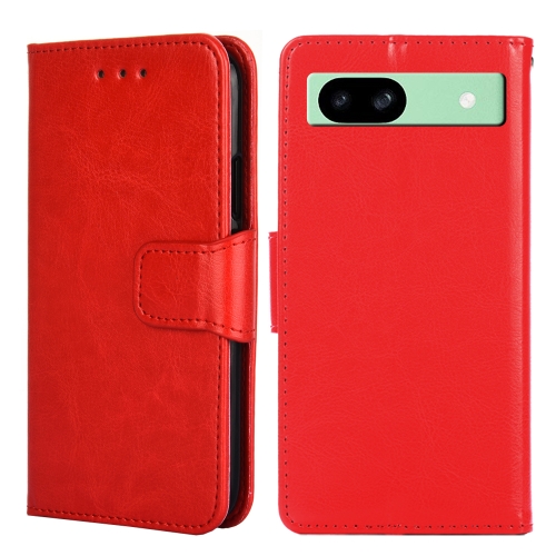 

For Google Pixel 8a Crystal Texture Leather Phone Case(Red)