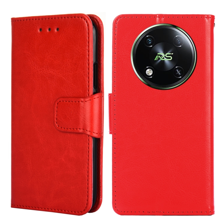 

For Itel RS4 4G Crystal Texture Leather Phone Case(Red)