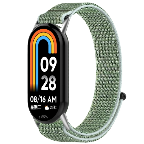 

For Xiaomi Mi Band 8 / 8 NFC Nylon Loop Hook and Loop Fastener Watch Band(Blue Sea)