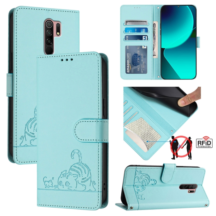 For Xiaomi Redmi Prime India Cat Rat Embossed Pattern RFID