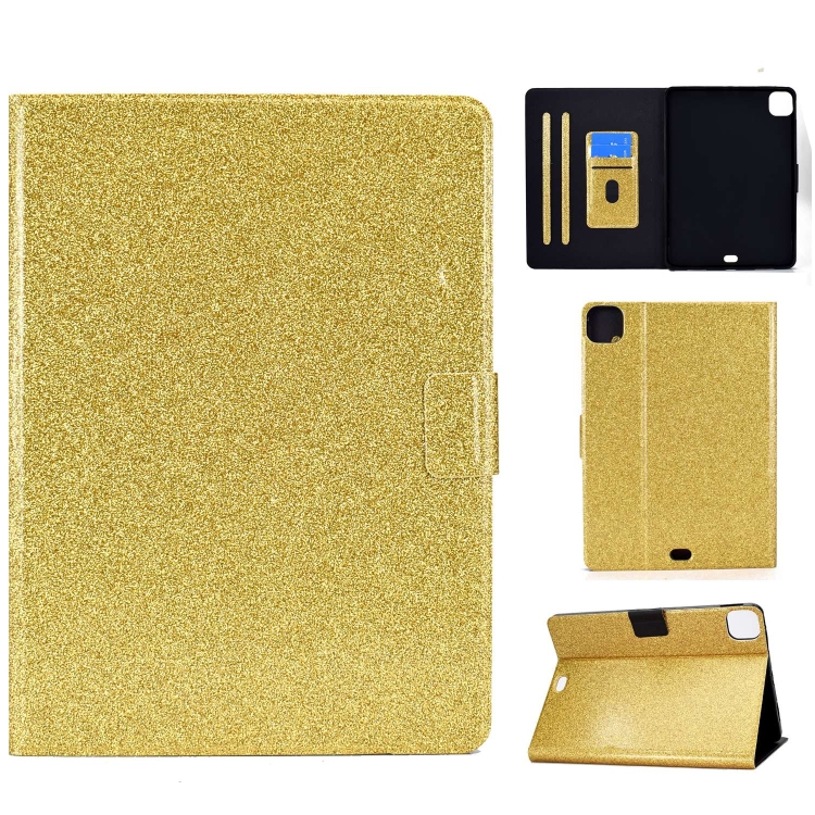 

For iPad Pro 11 2024 Varnish Glitter Powder Smart Leather Tablet Case(Yellow)