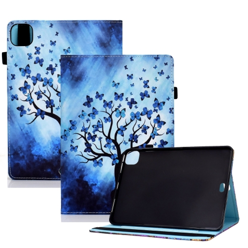 

For iPad Pro 11 2024 Painted Elastic Band Smart Leather Tablet Case(Butterfly Tree)