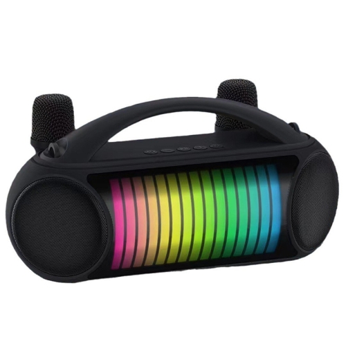 

NewRixing NR-222 Portable Outdoor Dual Mic Colorful Wireless Bluetooth Speaker(Black)