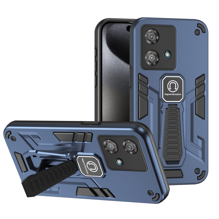 Coque Antichoc Noire Pour Motorola Moto Edge 40 Neo - Avec Support Anneau - Neuf Sous Blister