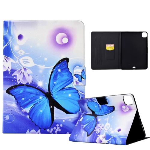 

For iPad Pro 11 2024 Voltage Colored Drawing Smart Leather Tablet Case(Blue Butterfly)