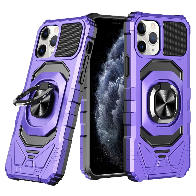 

For iPhone 11 Pro Max Magnetic Ring Holder Phone Case(Purple)