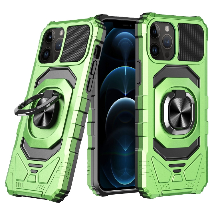 

For iPhone 12 Pro Max Magnetic Ring Holder Phone Case(Green)