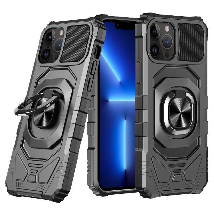 

For iPhone 13 Pro Magnetic Ring Holder Phone Case(Black)