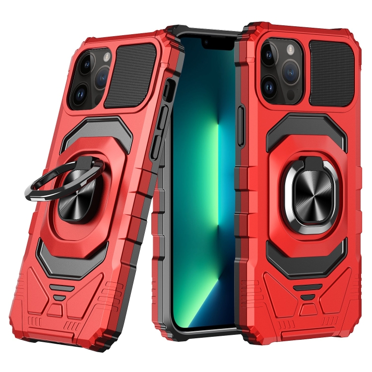 

For iPhone 13 Pro Max Magnetic Ring Holder Phone Case(Red)