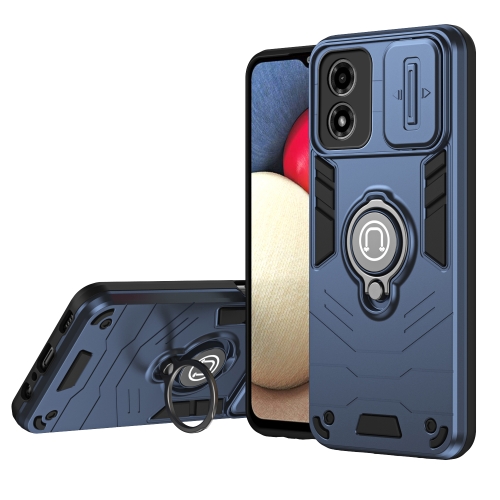 

For Motorola Moto G04 / G24 Camshield Ring Holder Phone Case(Royal Blue)