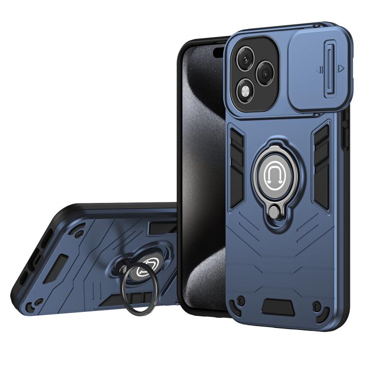

For Honor 400 Lite Global Camshield Ring Holder Phone Case(Royal Blue)