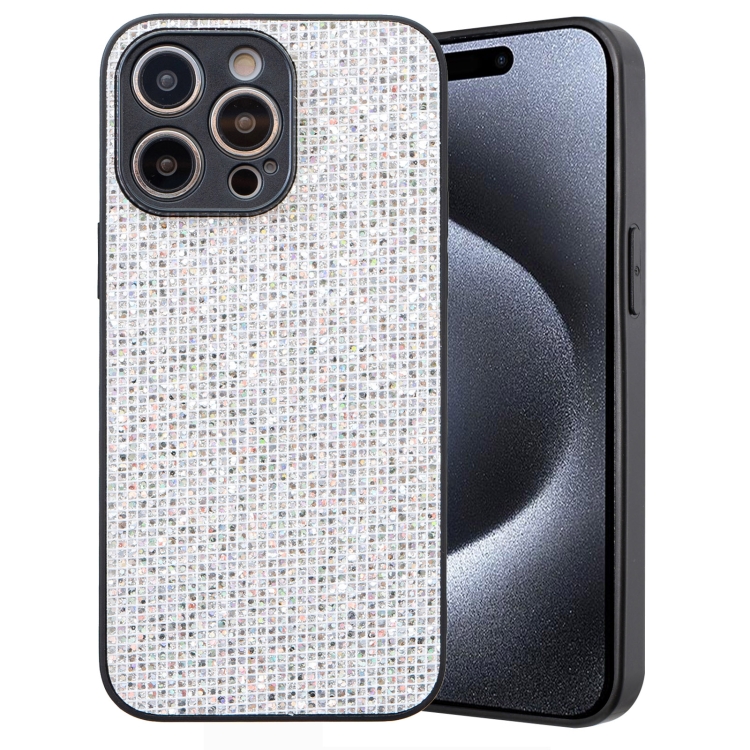 

For iPhone 15 Pro Glitter Powder TPU Hybrid PC Phone Case(White)
