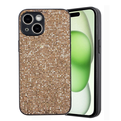 

For iPhone 15 Glitter Powder TPU Hybrid PC Phone Case(Gold)