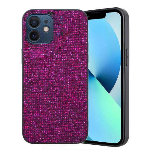 

For iPhone 12 Glitter Powder TPU Hybrid PC Phone Case(Purple)