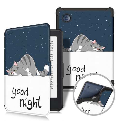 

For KOBO Clara Colour 2E 2022 Painted Voltage Caster TPU Leather Smart Tablet Case(Lazy Cat)