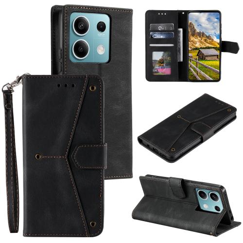 

For Motorola Edge 60 Fusion Nail Skin Feel Stitching Calf Texture Leather Phone Case(Black)