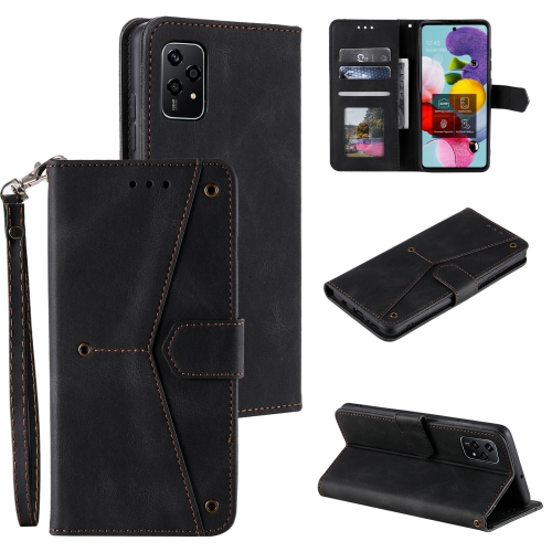 

For Honor 200 Lite Global Nail Skin Feel Stitching Calf Texture Leather Phone Case(Black)