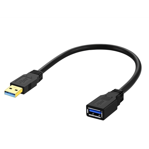 USB 3.0 Female To USB 3.0 Male PVC Cable, Length:0.3m(Black)