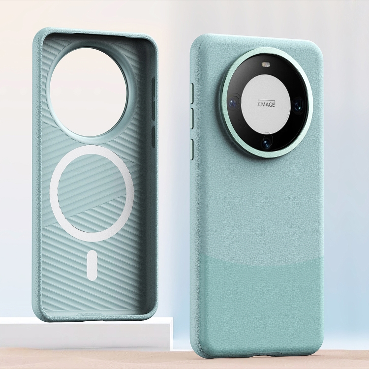 

For Huawei Mate 60 Prime Leather MagSafe Magnetic Phone Case(Light Blue)