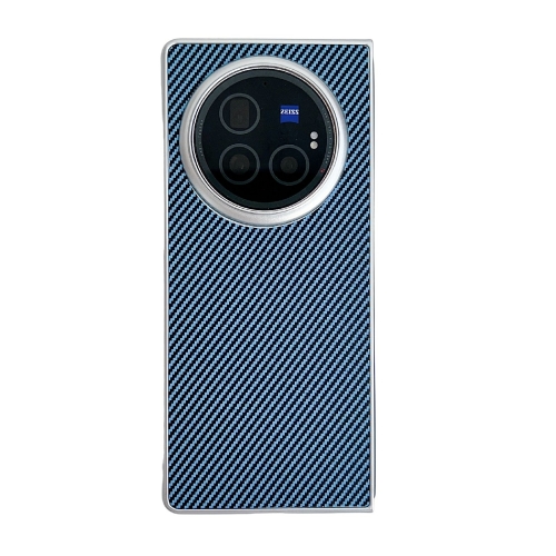 

For vivo X Fold3 Pro Kevlar Carbon Fiber Ultra-thin Shockproof Phone Case(Blue)