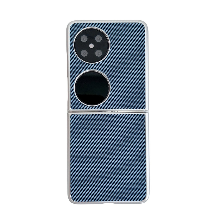 

For Huawei Pocket 2 Kevlar Carbon Fiber Ultra-thin Shockproof Phone Case(Blue)