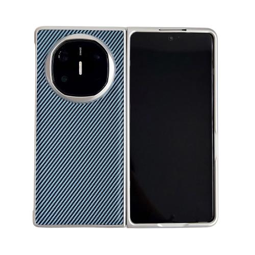 

For Huawei Mate X6 Kevlar Carbon Fiber Ultra-thin Shockproof Phone Case(Blue)